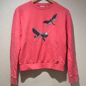 pink dragonfly sweater pink